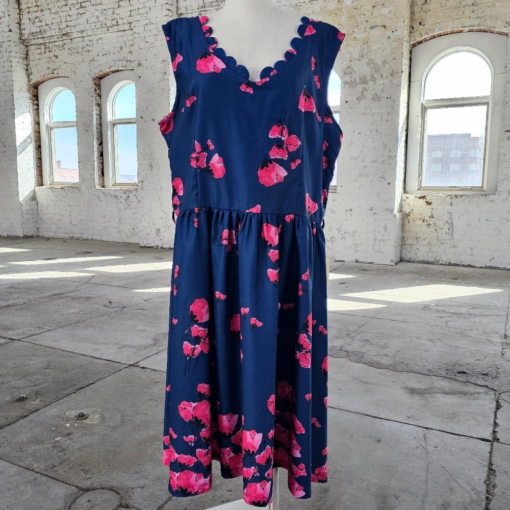 Lindy Bop Daria Midnight Poppy Dress 5XL